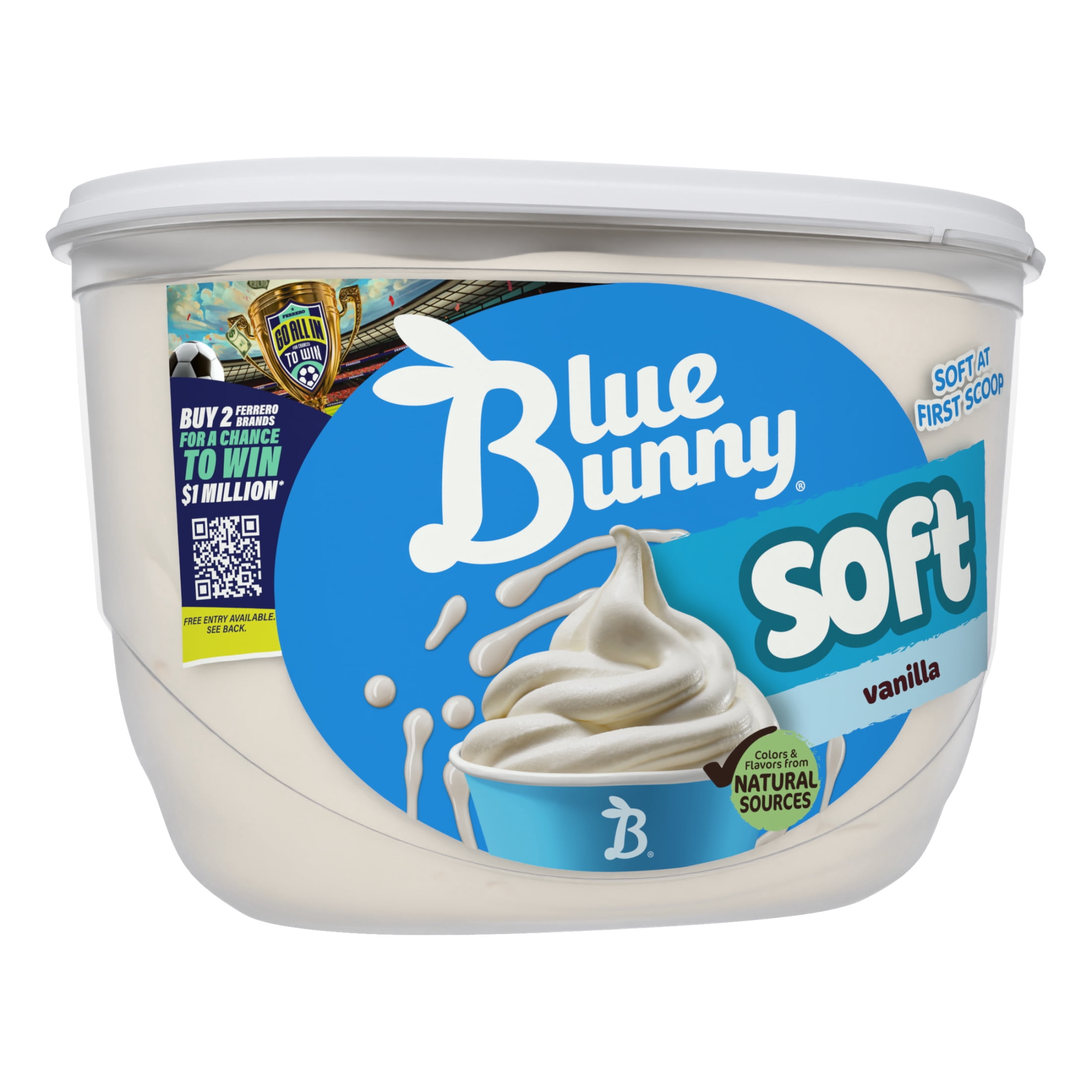 Blue Bunny Soft Vanilla Flavored Frozen Dairy Dessert, 46 fl oz