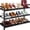 Black, variant on 5-Tier Shoe Rack, Large Capacity Metal Free Standing Shoes Rack, Sturdy and Durable Shoe Organizer, Shoe Shelf for Closet, Entryway, Bedroom, for 28-30 Pairs, 42.1" W x 9.8" D x 35.4" H, White