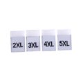 thumbnail image 4 of WRITWAA 400Pcs Size Tags For Clothing Folded Sewing Labels White Polyester 1.4x0.5x0.04in, 4 of 6
