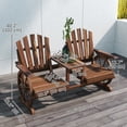 thumbnail image 3 of Outsunny Causeuse d'Extérieur, Causeuse de Mobilier de Patio à Roues de Chariot, Carbonisée, 3 of 10