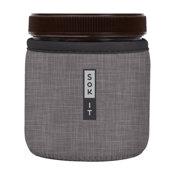 Sok It IceCreamSok Insulated Neoprene Cover (Anthracite, Straight Ice Cream Pints)