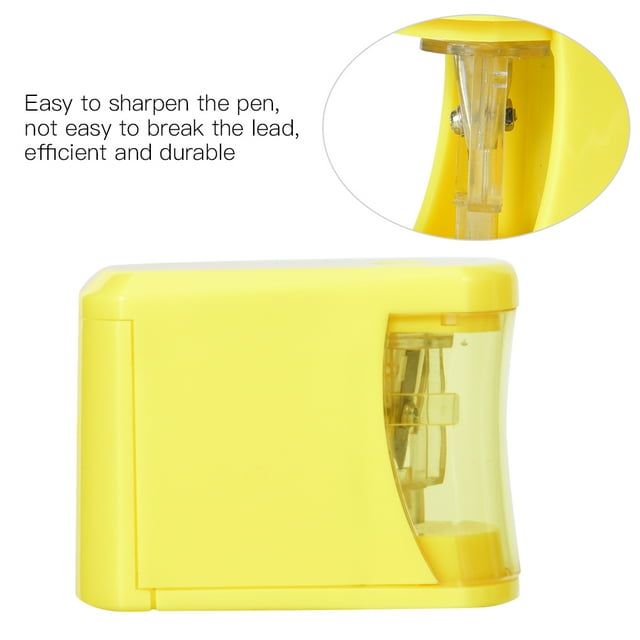 Electric Pencil Sharpener,Electric Pencil Sharpener Yellow Stationery ABS Pencil Sharpener Elevated Design