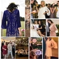 thumbnail image 4 of Vestido COOAN con lentejuelas de encaje formal y coctel para invitadas a la boda, 4 of 9