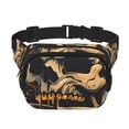 thumbnail image 1 of Balery Grim Coffee Skull Mochila Cinturón para Mujeres y Hombres, Bolsa de Cintura Impermeable de Doble Capa con Correa, 1 of 9