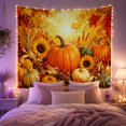 thumbnail image 2 of Pumpkins in a Glowing Autumn Harvest, Cozy Digital Art for Nature Lovers, Seasonal Wall Art, Thanksgiving Gift, Tapestry Wall Hanging for Dining Room and Living Room, 2 of 7