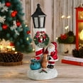 thumbnail image 3 of nvzhuang Christmas Light up Table Decoration Cute Santa/Snowman Under Streetlight Figurine Statues for Home Countertop Decor, 3 of 6