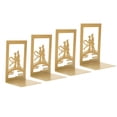 thumbnail image 4 of Bookends, Advanced Stamping Rounded Edges Classic Black Metal Bookends Rugged Construction  For Books For DVD For Magazine Meeting On Bridge, 4 of 8