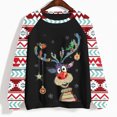 thumbnail image 4 of Chandails en Molleton de Noël pour Femmes, Col Rond, Mode Décontractée, Manches Longues, Imprimé de Noël, Blouse Mignonne, en Solde, 4 of 4