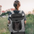 thumbnail image 7 of Solaris Adjustable Pet Carrier Backpack for Dogs and Cats, Puppies, Portable Cat Carrier Backpack with Bottle Pocket, Two Mesh Window for Breath,Black, 7 of 7