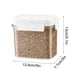 thumbnail image 2 of Recipientes para almacenar alimentos con tapa | Organizadores de cereales y despensa de plástico sin BPA | Botes de cocina reutilizables para granos y alimentos secos | Juego de 3 tamaños para uso, 2 of 5