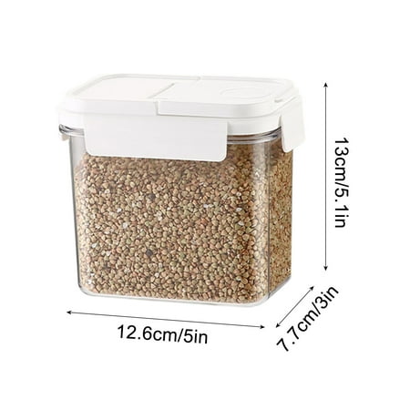 SouMaox Cereal Storage Containers Clear Plastic Pantry Organizers Reusable Kitchen Jars Airtight Lids Grains Beans Dry Goods Management SouMaox Cereal Storage Containers Clear Plastic Pantry Organizers Reusable Kitchen Jars Airtight Lids Grains Beans Dry Goods Management