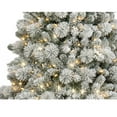 thumbnail image 2 of GE 7.5FT Pre-lit LED Flocked Laurel Pine Artificial Christmas Tree with Warm White Lights, 2 of 4