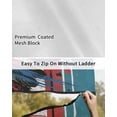 thumbnail image 6 of 4th of July RV Awning Sun Shade Screen 9'X15.3' Bald Eagle Mesh Sunscreen Retro Patriotic 250th American Flag Awning Shade Screen with Zipper UV Blocker Completed Kits for RV Motorhome Camper, 6 of 7