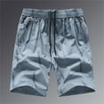 thumbnail image 3 of Aayomet Mens Workout Shorts Casual Loose Plus Size Patchwork Overalls Shorts Pants (Blue, XL), 3 of 4