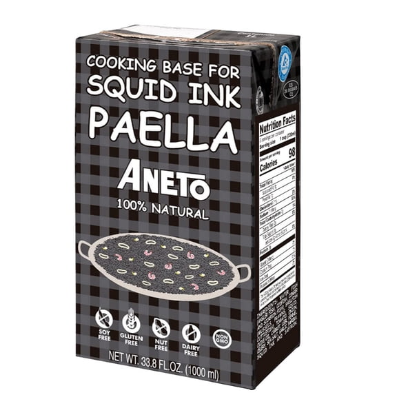 ANETO - Squid Ink Paella Cooking Base 1LT ( Pack of 6)