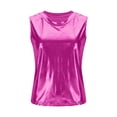 thumbnail image 7 of Admvng Womens Metallic Shiny Sleeveless Tank Tops Crew Neck Party Club Night Out Casual Camisole Blouse, 7 of 7