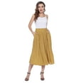 thumbnail image 4 of Zeagoo Womens Casual Boho Skirt Polka Dot High Waist Pleated A-Line Swing Midi Skirts with Pockets, 4 of 9