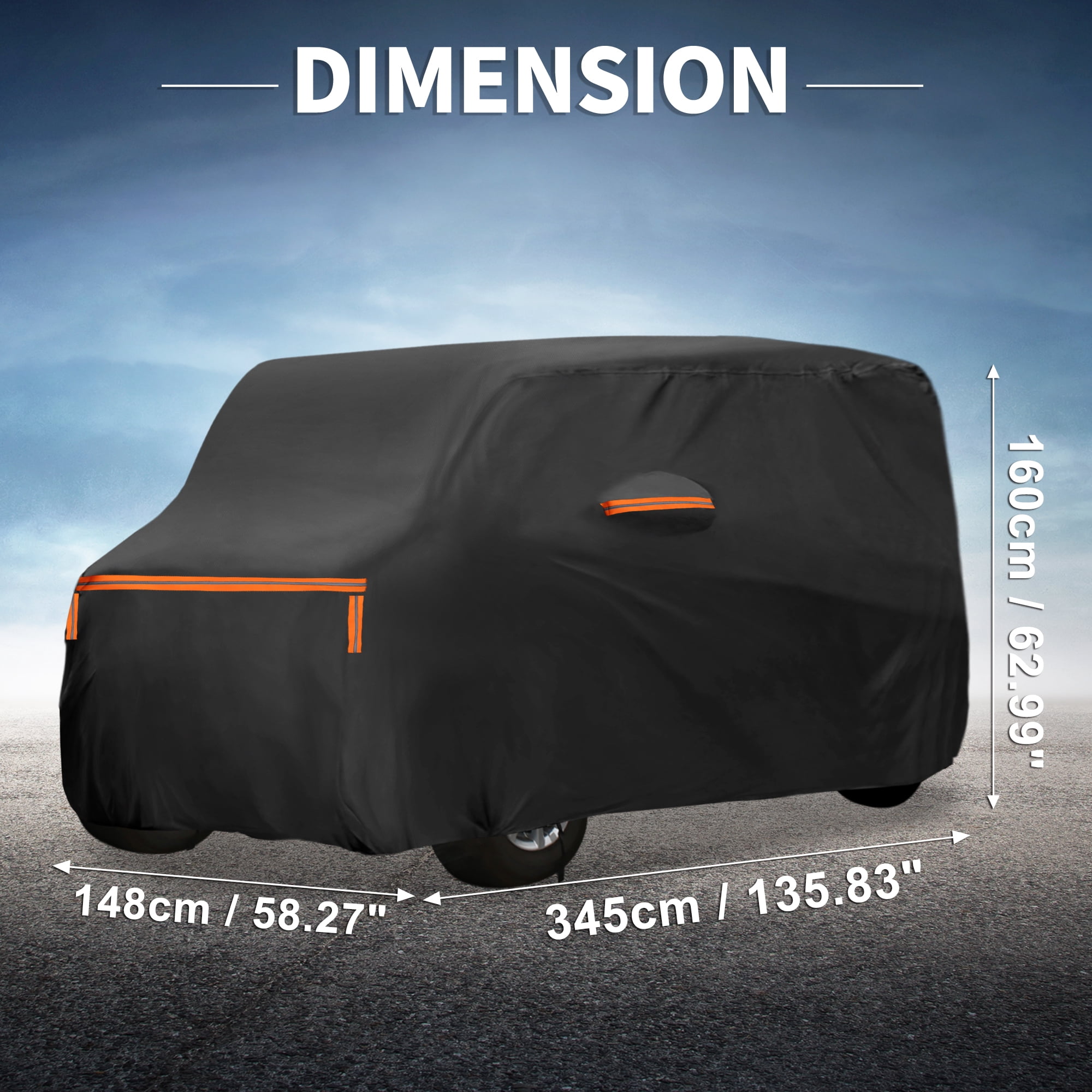 Unique Bargains Car Cover for Daihatsu Move with Right Zipper (Outdoor Full Coverage)