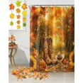 thumbnail image 5 of Thanksgiving Shower Curtains for Bathroom, Cowboy Boots Hat Pumpkin Sunflower Maple Fall Waterproof Fabric Shower Curtain for Bathroom Bathtub Decoration, Machine Washable, 54x"78", 5 of 9