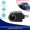 thumbnail image 4 of AC 90-240V to 12V DC Car Cigarette Lighter Socket Charger Adapter US Plug, 4 of 7