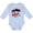 AE-Light Blue, variant on My Daddy Loves Me with Cute Ladybugs Boys or Girls Long Sleeve Baby Bodysuit