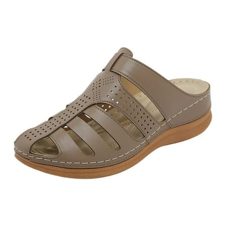 

Sandals Women with Bunions Women Shoes Block Wedge Sandals Foot Covering One Foot Beach Sandals Gifts for Her