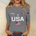 thumbnail image 2 of HAJWOH 250th Anniversary USA Shirt Women America 250 Shirt 3/4 Sleeve Patriotic Flag Print Tops 1776-2026 Tshirt Gifts, 2 of 4