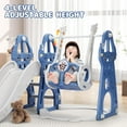 thumbnail image 4 of Easoger 4 in 1 Toddler Swing and Slide Unisex Child & Teen Swing Sets, Blue, 110 lb, 4 of 7