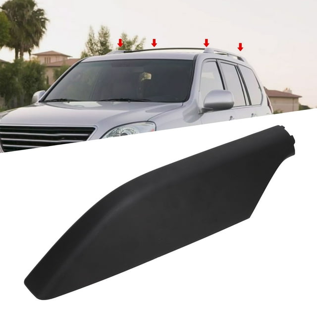 Roof Rack End Cap, Shell Trim, Cover Shell Cap, for GX470 2003-2009, Black, Made of ABS, Wear Resistant, Protective, Sturdy Structure, Seamless Look, Elegant Design