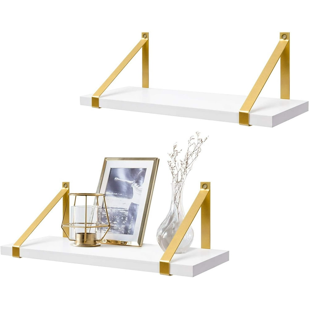 Golden Home Morden Floating Shelves Wall Mounted Decorative Shelves Set