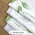 thumbnail image 6 of Non-See-Through Light Grey and White Privacy Sheer Curtains 52 X 63 Inch Length 2 Panels, Leaf Floral Printed Light Filtering Semi Sheer Window Curtains Drapes for Bedroom Living Room, 6 of 8