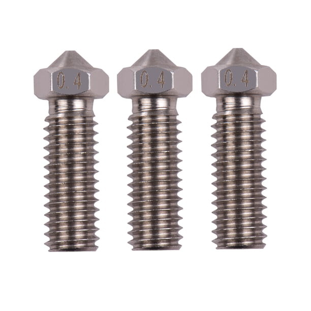 3pcs Impresora 3D Extrusora Boquilla volcánica de acero inoxidable Rosca M6 Cabezal de impr MABOTO Boquilla