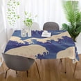 thumbnail image 5 of Yayeee Tablecloths for Rectangular Tables 60 x 60 inch Party Table Cover, Blue Wave Pattern, 5 of 6