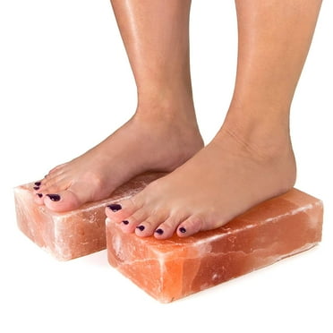 2 Pack Himalayan Salt Detox 4"x8"x2" Foot Bricks 100% Pure Himalayan Salt - SET OF 2! By Black Tai Salt Co