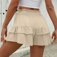 thumbnail image 4 of Boho Ruffle Skorts - Women's 2025 High Waist Shirred Tiered Shorts, Flowy Frill Trim Casual Summer Outfit with Ruched Detail, 4 of 7