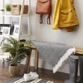thumbnail image 4 of 4' x 5' Black and White Rectangular Home Essentials Woven Throw, 4 of 7
