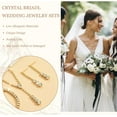 thumbnail image 2 of Wedding Jewelry Set for Brides Bridesmaids Silver Rhinestone Necklace Earrings Bracelet Sets Formal Costume Jewelry Prom Jewelry Sets for Women, 2 of 18