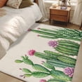 thumbnail image 4 of Green Cactus Tropical Area Rugs 2.7'x5', Washable Small Throw Rugs for Kitchen Bedroom, Summer Vintage Botanical Indoor Outdoor Rug Non-Slip Low Pile Carpet Runner Reversible Floor Mats, 4 of 8