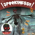 thumbnail image 6 of imerelez 6ft Sound-Activated Halloween Skeleton with Flashing Red Eyes & Spooky Sounds - 4 Poseable Arms + Extra Skull, Includes Hanging Rope for Indoor Outdoor Scary Decor, 6 of 8