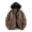 Jackets for men Coffee, variant on Homenesgenics Jackets for Men Big and Tall Long-Sleeve Relaxed-Fit Leather Plus Size Casual Hooded Outerwear Brown XL