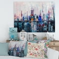 thumbnail image 2 of Designart ' Modern Abstract City Skyscrapers ' Modern Canvas Wall Art Print, 2 of 4