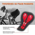thumbnail image 4 of Pantalones cortos de ciclismo para hombre Pantalones cortos de bicicleta de montaña rellenos de gel 5d para hombre con diseño absorbente transpirable (negro rojo), 4 of 5
