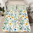 thumbnail image 2 of Castle Fairy Orange Flowers 4 Pieces Queen Sheet Sets for Boys Girls,Chic Floral Blossoms Ultra Soft Flat Sheet,Retro Vintage Aesthetic Queen Fitted Sheet,Ultra Soft Home Decor, 2 of 7