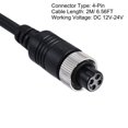thumbnail image 2 of Uxcell 4-Pin 6.56FT 2M Male to Female Shielded Aviation Cable, 2 of 5