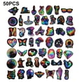 thumbnail image 3 of Kit de pegatinas de neón de 50 piezas, pegatinas de vinilo de graffiti, pegatinas de graffiti de arco iris con borde negro, pegatinas portátiles, pegatinas de equipaje, colores surtidos, 3 of 7