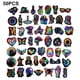 thumbnail image 3 of Kit de pegatinas de neón de 50 piezas, pegatinas de vinilo de graffiti, pegatinas de graffiti de arco iris con borde negro, pegatinas portátiles, pegatinas de equipaje, colores surtidos, 3 of 7