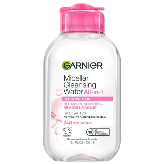 Garnier SkinActive Micellar Cleansing Water All in 1 Makeup Remover, Face Cleanser, 3.4 fl oz