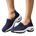 thumbnail image 3 of CAICJ98 Walking Shoes Women Walking Shoes Women Breathable Cushion Running Tennis Fashion Sneakers with Arch Support,Blue, 3 of 5
