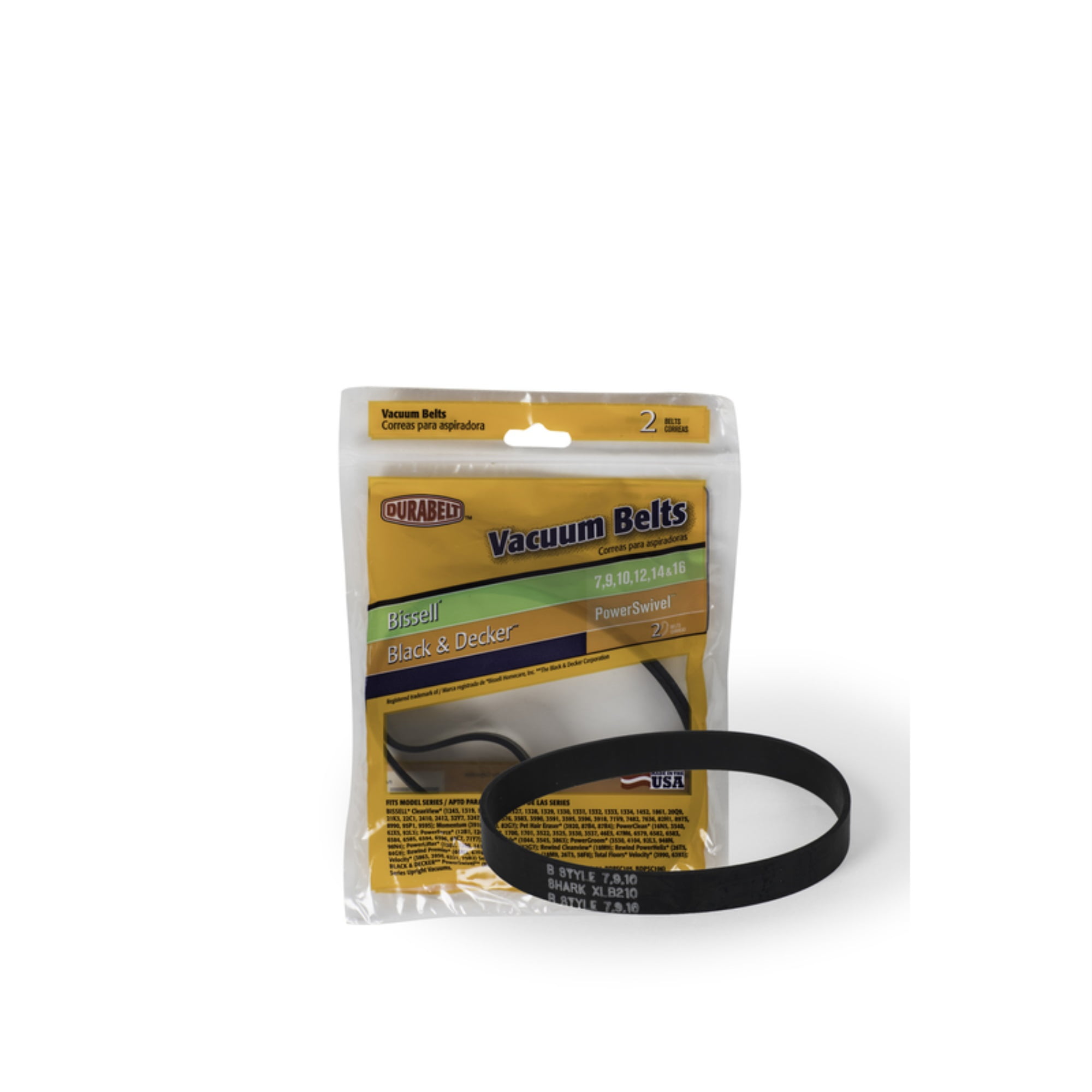 2-Pack Vacuum Belts Designed to Replace Bissell Style 7/9/10/12/14/16 OEM# 32074 