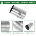 thumbnail image 4 of Reductor de codo concéntrico de tubo de escape mandrel de 2.25" OD a 2.5" OD de Bargains Únicos, 4 of 7